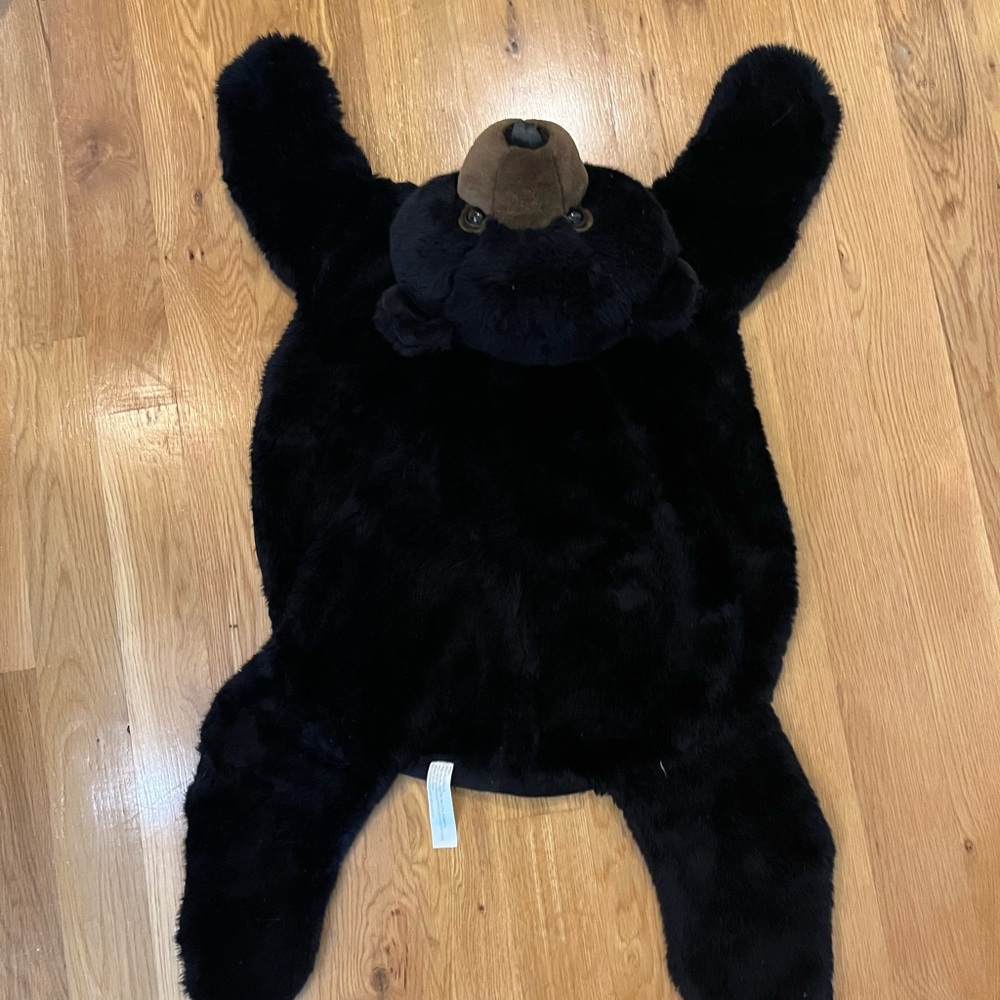 Faux Plush Bearskin Rug. 3 feet long